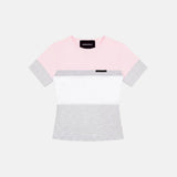 triad baby tee woman baby pink & heather grey