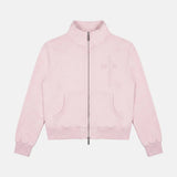 crossed zip hoodie woman pink
