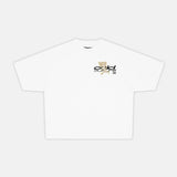 gold parade tee white