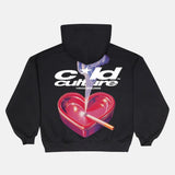 heart ashtray hoodie black