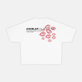 kiss in the astros tee white
