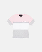 triad baby tee woman baby pink & heather grey