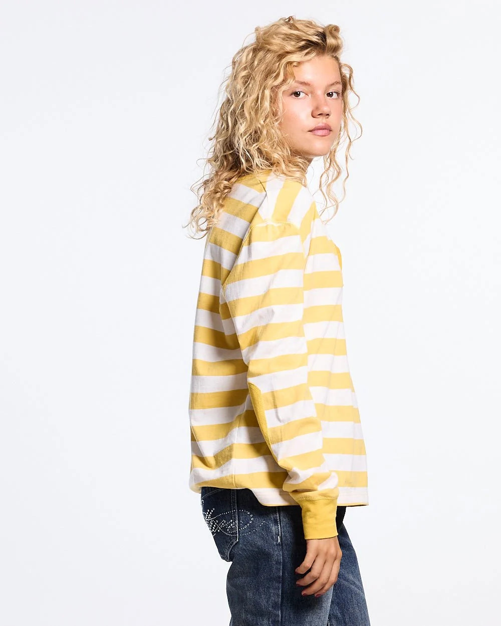 bandline longsleeve yellow & heather grey
