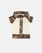 chains camo baby zip tee beige