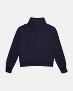 crossed zip hoodie woman navy