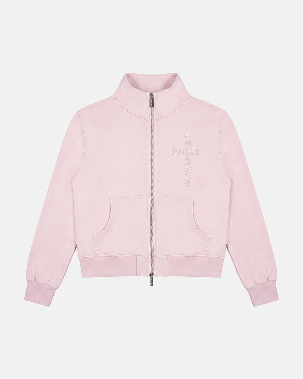 crossed zip hoodie woman pink