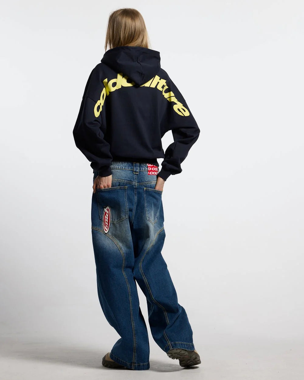 curved hoodie midnight blue