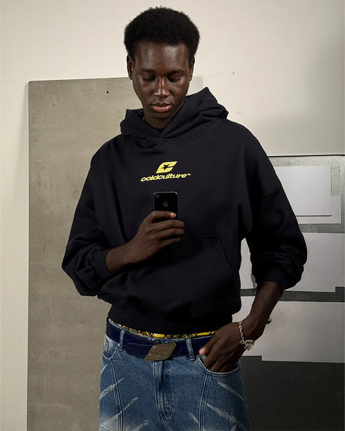 curved hoodie midnight blue