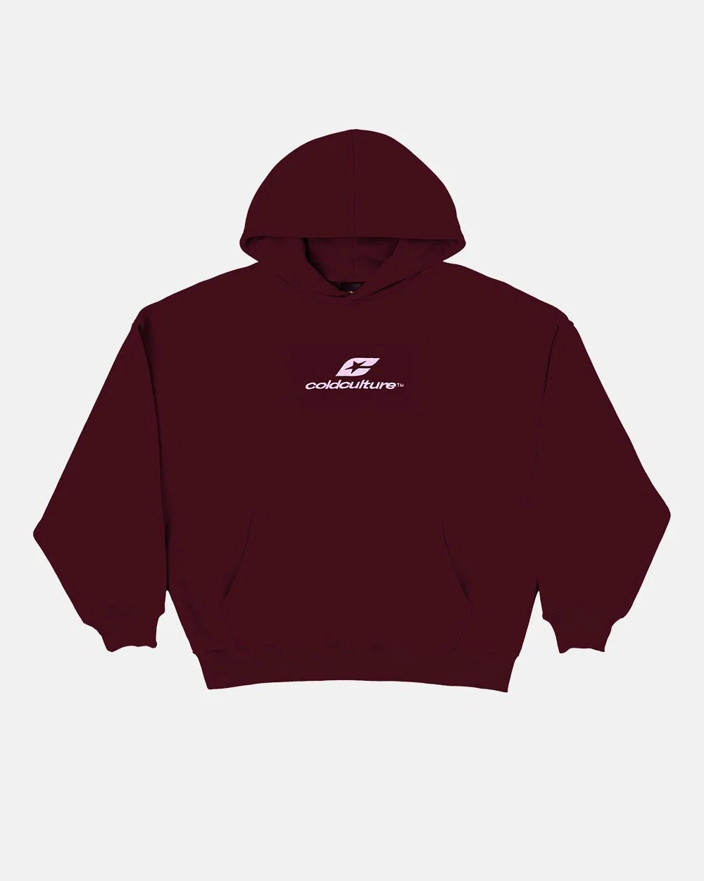 curved hoodie wine red