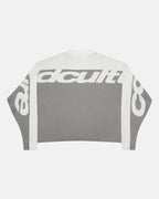 curved knit grey & white