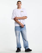 gold parade tee white