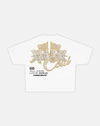 gold parade tee white