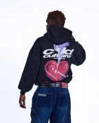 heart ashtray hoodie black