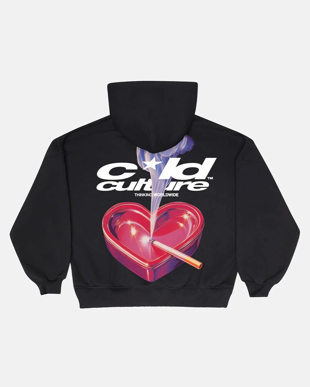 heart ashtray hoodie black