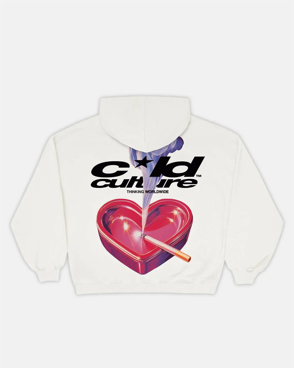 heart ashtray hoodie grey