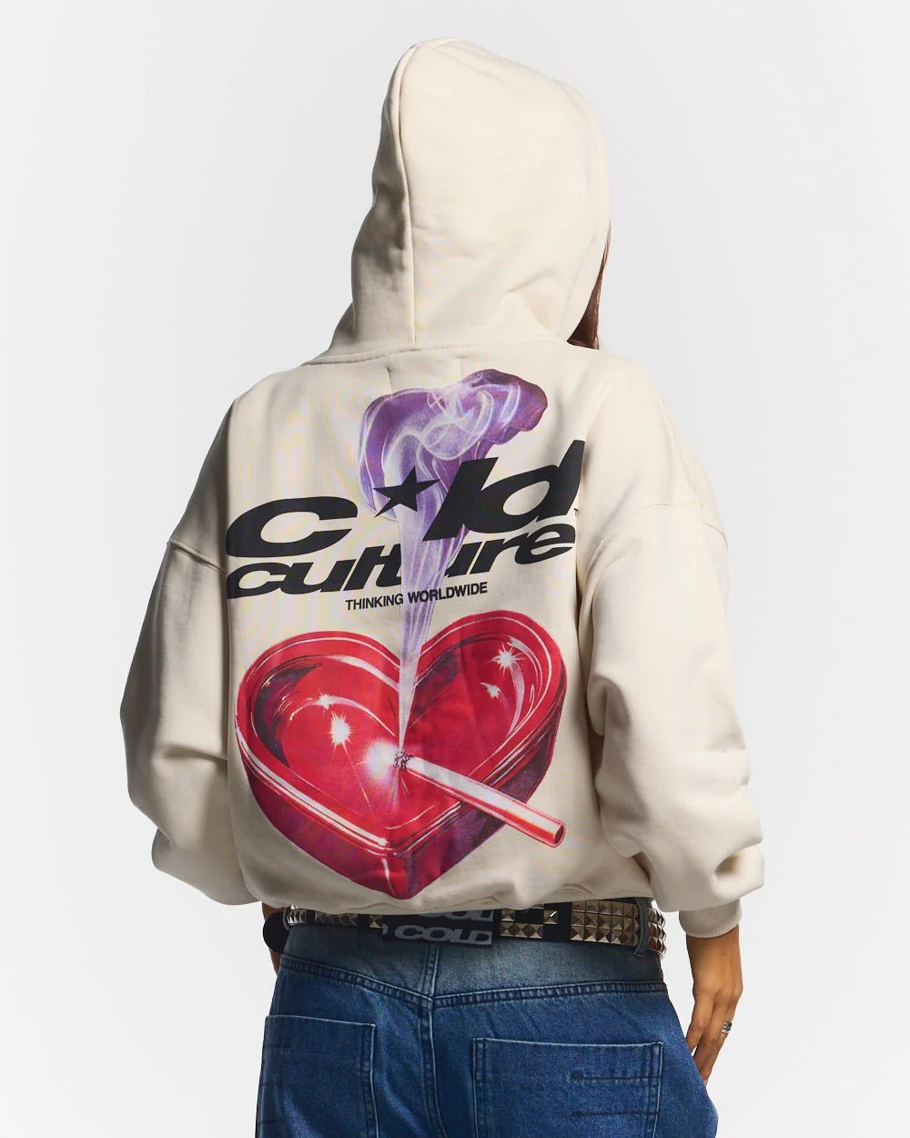 heart ashtray hoodie grey