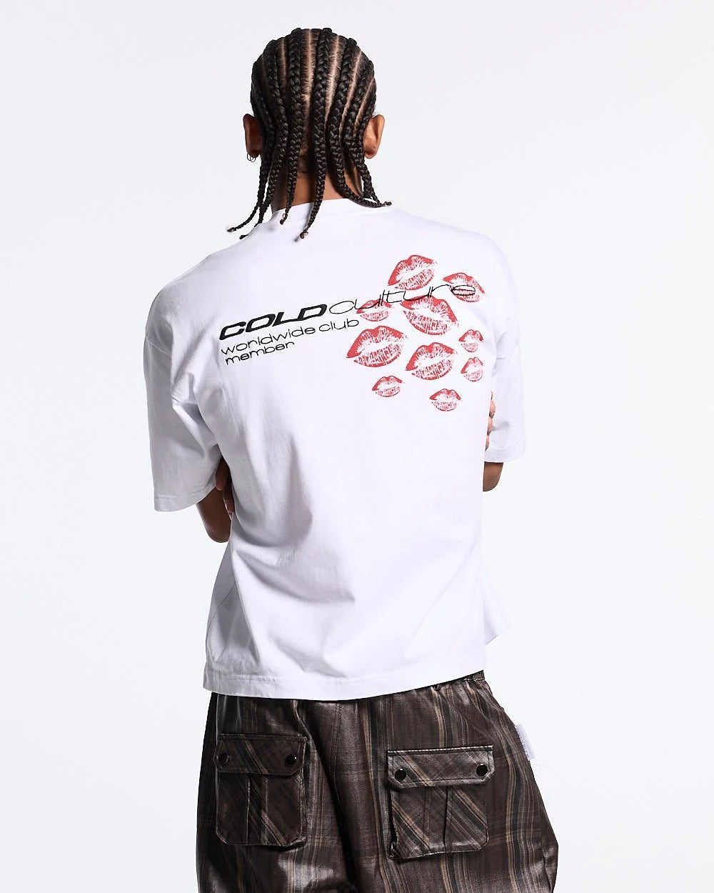 kiss in the astros tee white