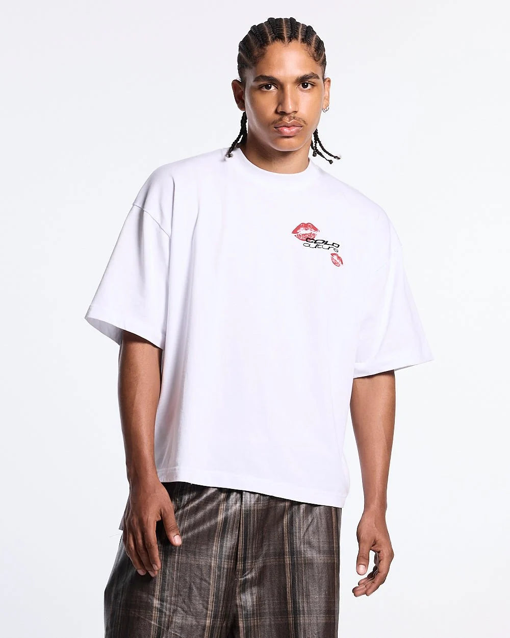 kiss in the astros tee white