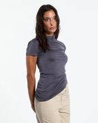 postal baby tee grey