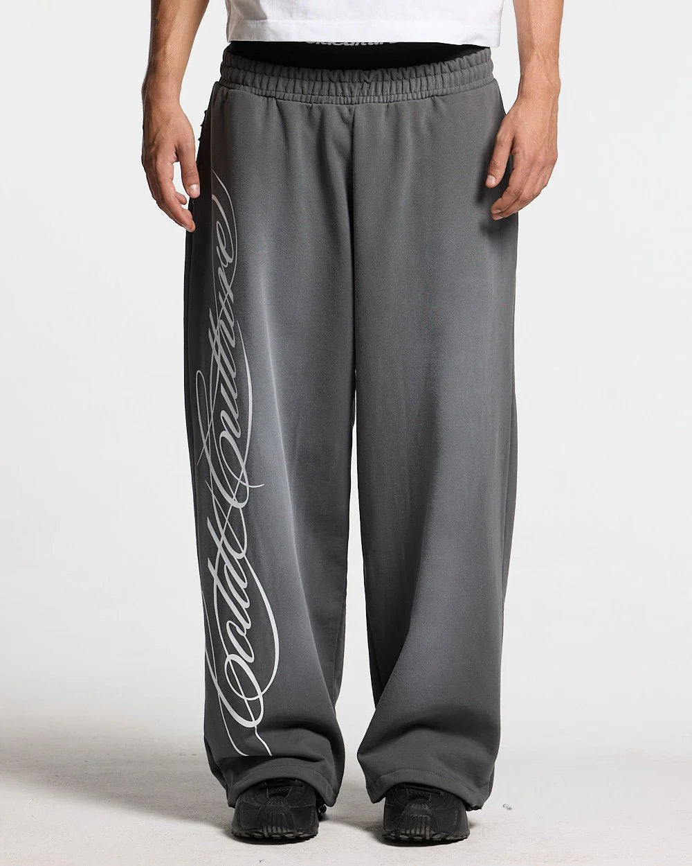 script sweatpants antracite grey