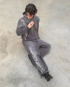 script sweatpants antracite grey