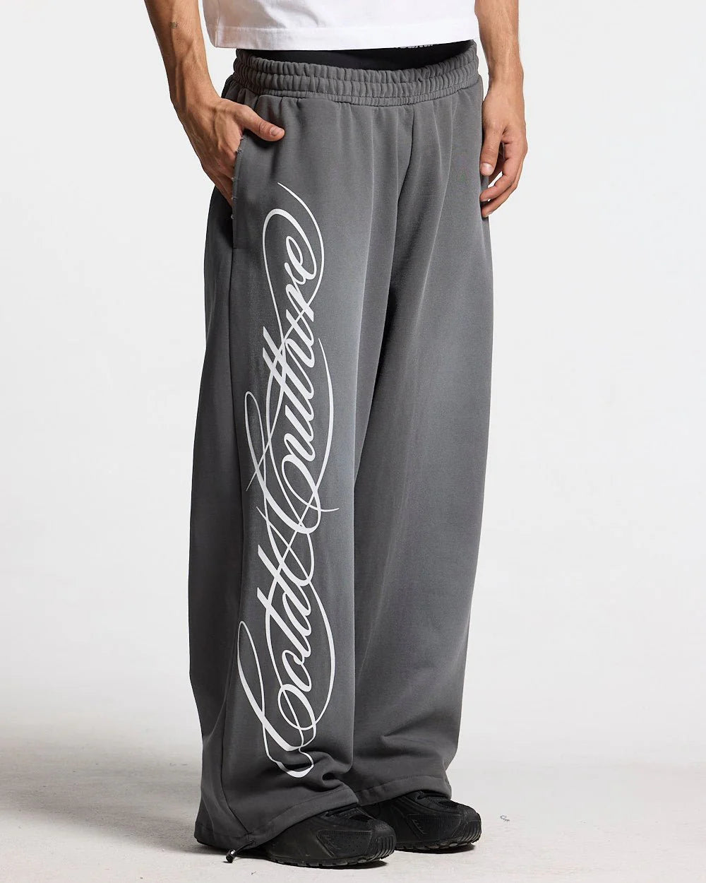 script sweatpants antracite grey