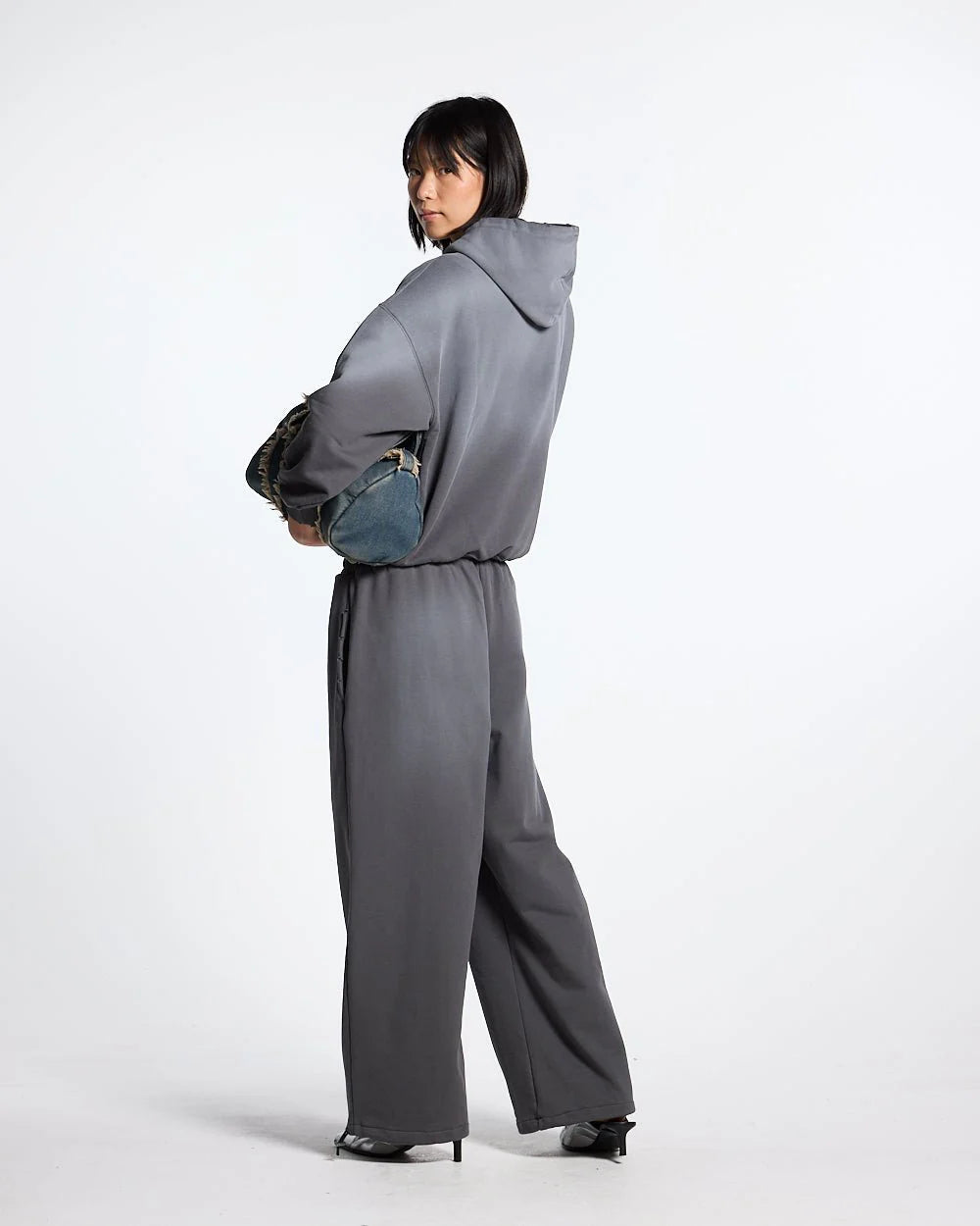 script sweatpants antracite grey