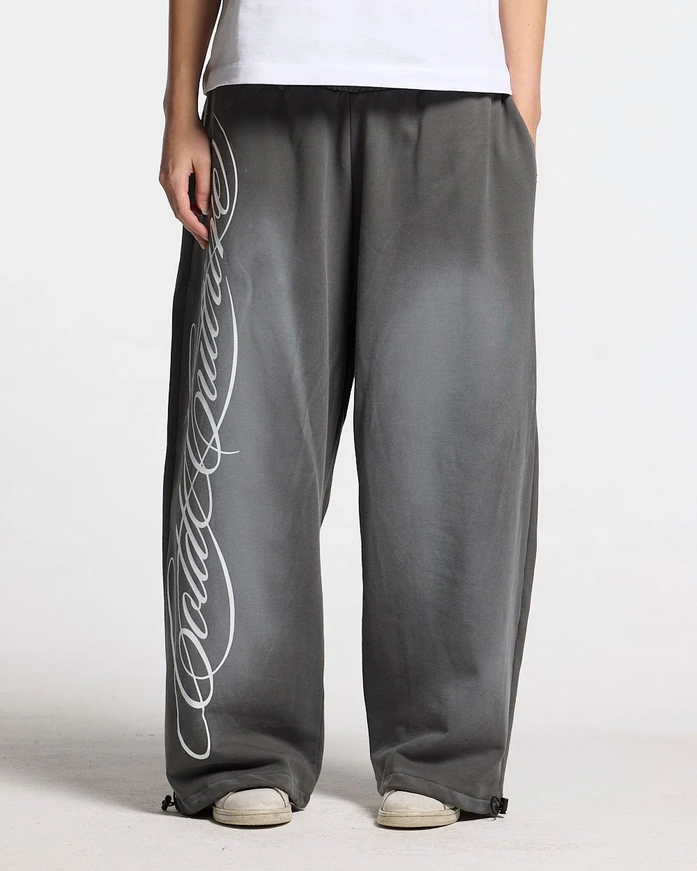 script sweatpants antracite grey