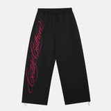 script sweatpants black