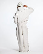 script sweatpants light grey