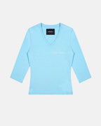 soft tide 3/4 sleeve blue