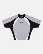 speed spoke tee black & heather grey