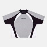 speed spoke tee black & heather grey