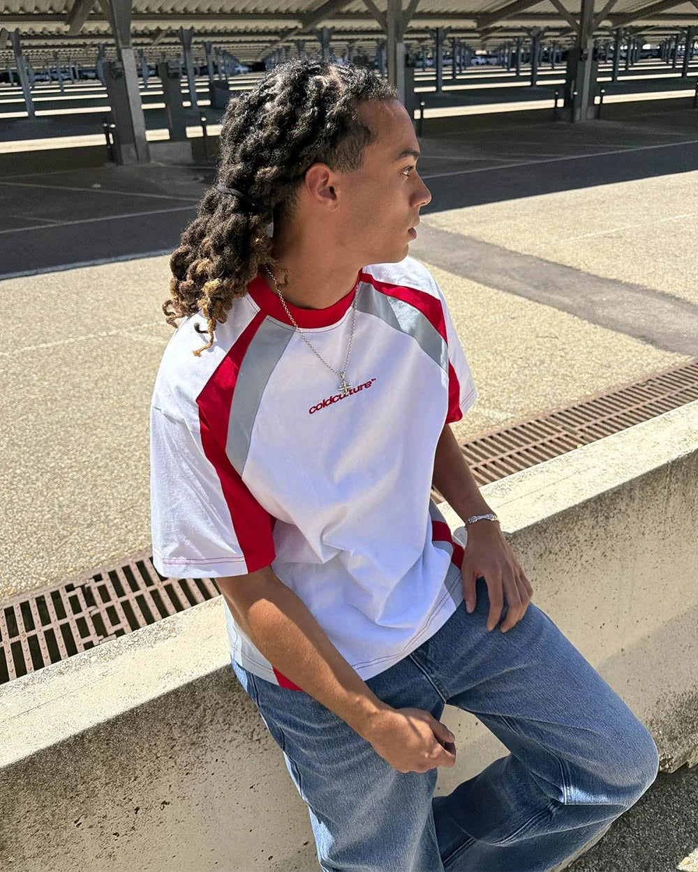 speed spoke tee red