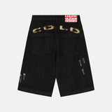 toxic shorts black denim