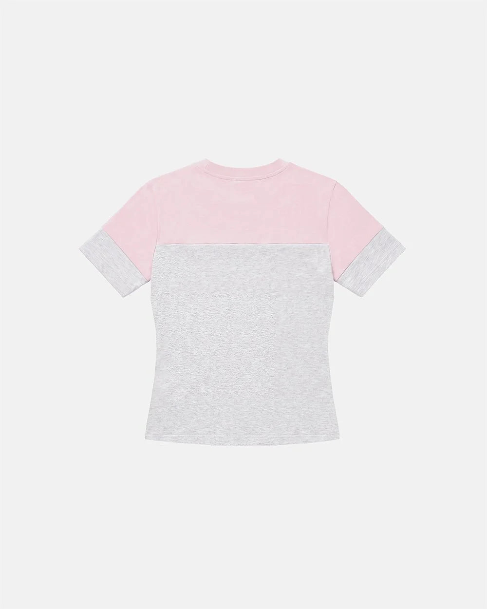 triad baby tee woman baby pink & heather grey